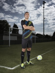 Nemanja Vidic wears PUMA PowerCat football boots